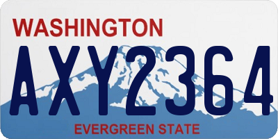 WA license plate AXY2364