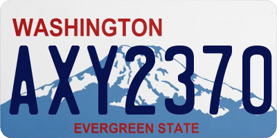 WA license plate AXY2370