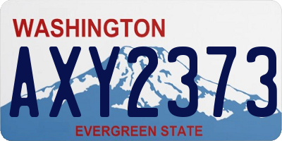 WA license plate AXY2373