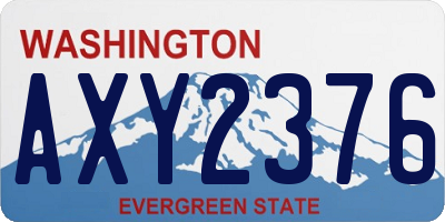 WA license plate AXY2376