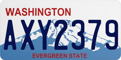 WA license plate AXY2379
