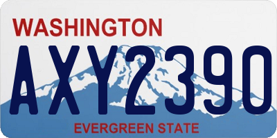 WA license plate AXY2390
