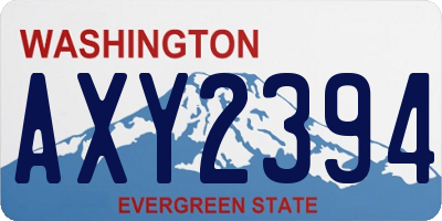 WA license plate AXY2394