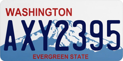 WA license plate AXY2395