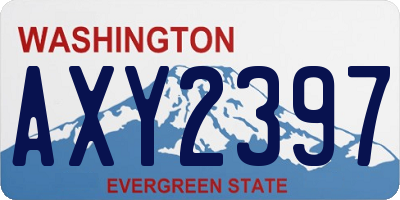 WA license plate AXY2397
