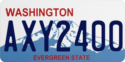 WA license plate AXY2400