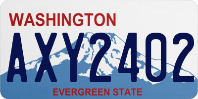 WA license plate AXY2402