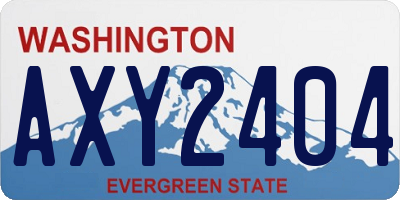 WA license plate AXY2404