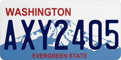 WA license plate AXY2405