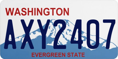 WA license plate AXY2407