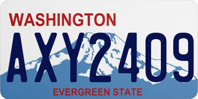 WA license plate AXY2409