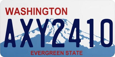 WA license plate AXY2410