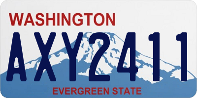 WA license plate AXY2411