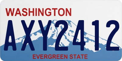 WA license plate AXY2412
