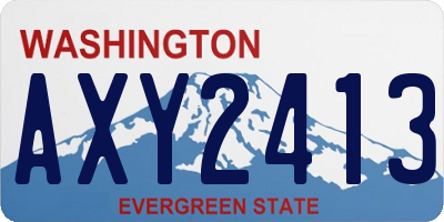 WA license plate AXY2413