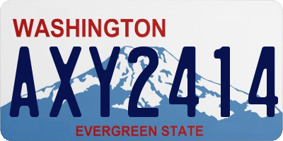 WA license plate AXY2414