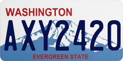WA license plate AXY2420