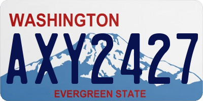 WA license plate AXY2427