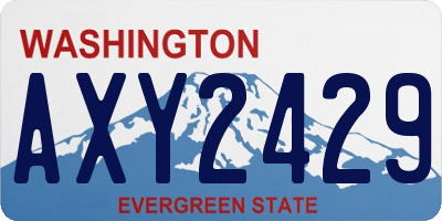WA license plate AXY2429