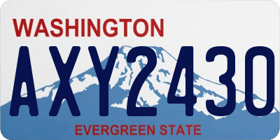 WA license plate AXY2430