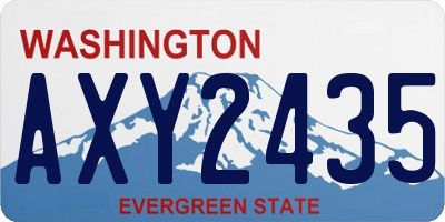 WA license plate AXY2435