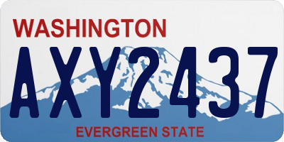 WA license plate AXY2437