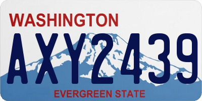 WA license plate AXY2439