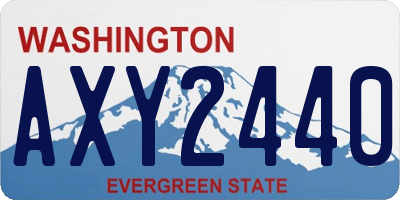 WA license plate AXY2440