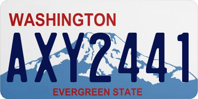 WA license plate AXY2441