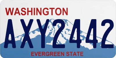 WA license plate AXY2442