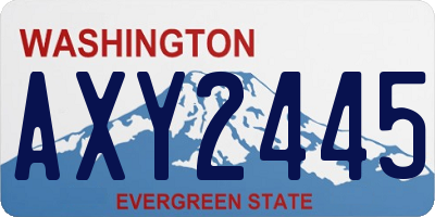 WA license plate AXY2445