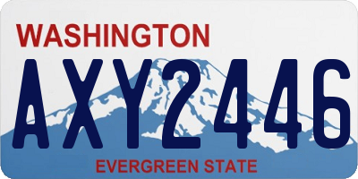 WA license plate AXY2446