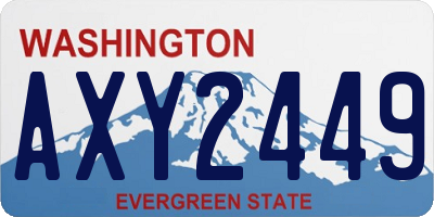 WA license plate AXY2449