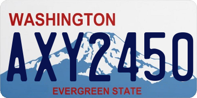 WA license plate AXY2450