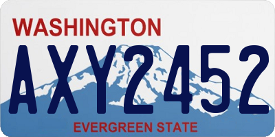 WA license plate AXY2452