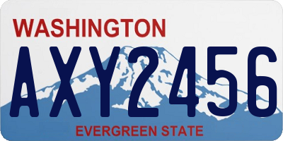 WA license plate AXY2456