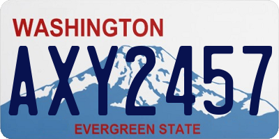 WA license plate AXY2457