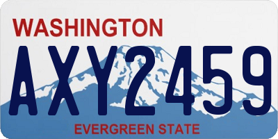WA license plate AXY2459