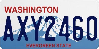 WA license plate AXY2460