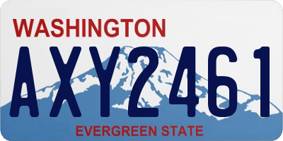 WA license plate AXY2461