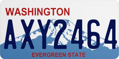 WA license plate AXY2464