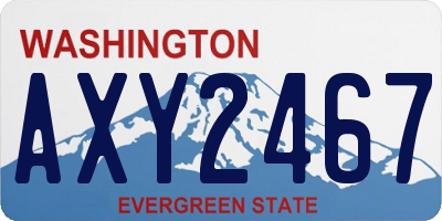 WA license plate AXY2467