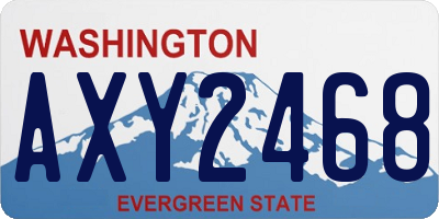 WA license plate AXY2468