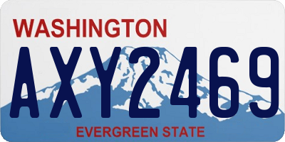 WA license plate AXY2469