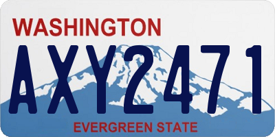 WA license plate AXY2471