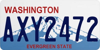 WA license plate AXY2472