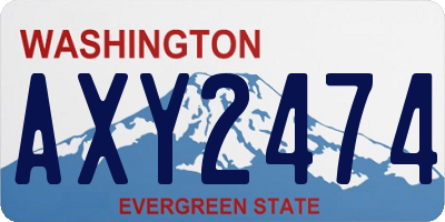WA license plate AXY2474