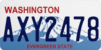 WA license plate AXY2478