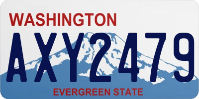 WA license plate AXY2479