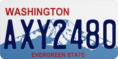 WA license plate AXY2480